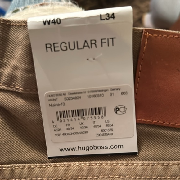 Hugo Boss Regular Fit men’s Maine Brown denim jean. 40/34. - Picture 7 of 7